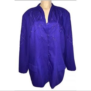 Amelia Key Embroidered Beaded Blazer Dressy Jacket